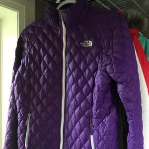 The North Face purple puffer jacket